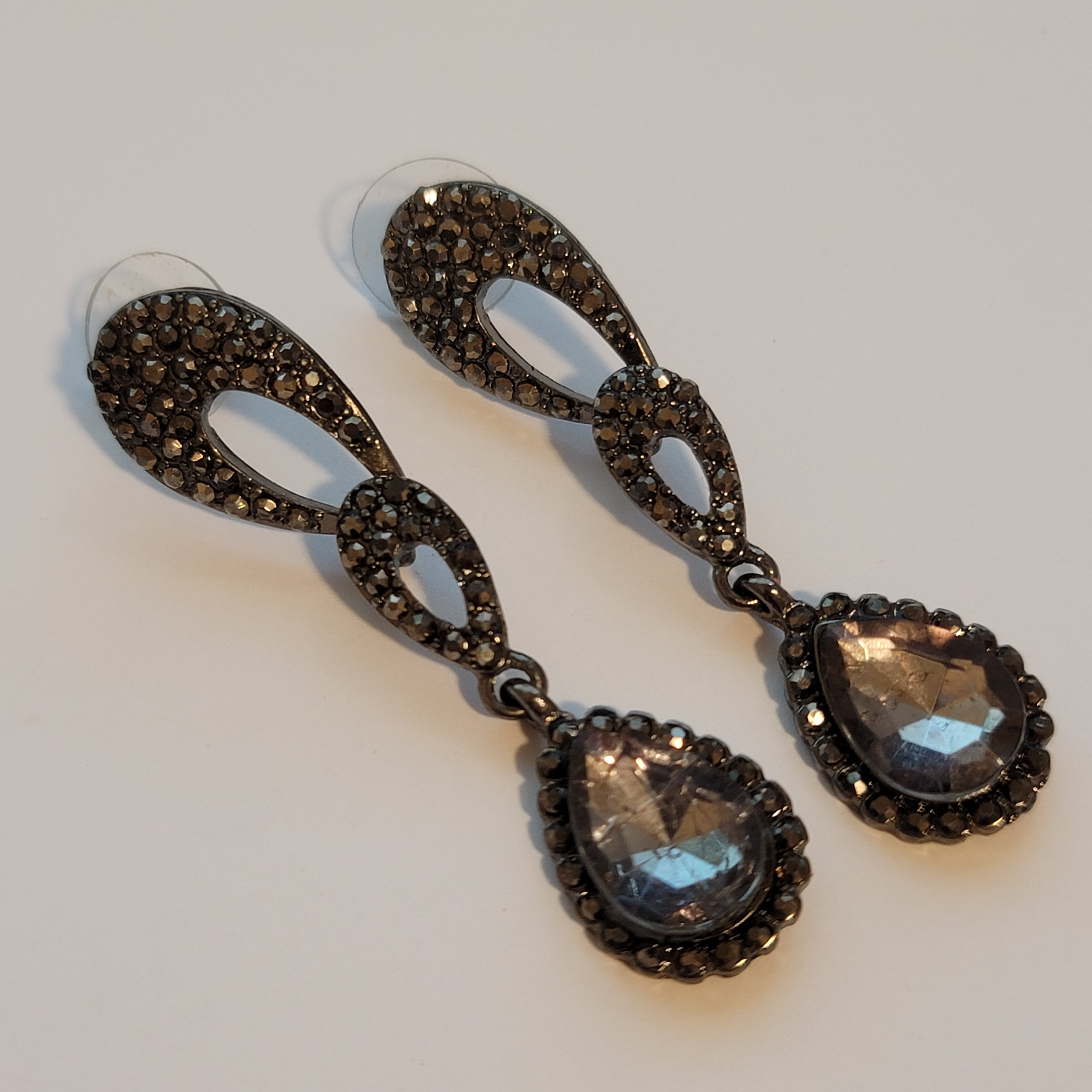 Black Rhinestone Earrings