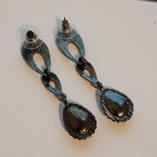 Black Rhinestone Earrings