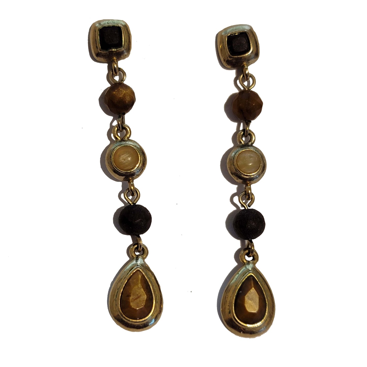 Gold Tone Dangle Earrings