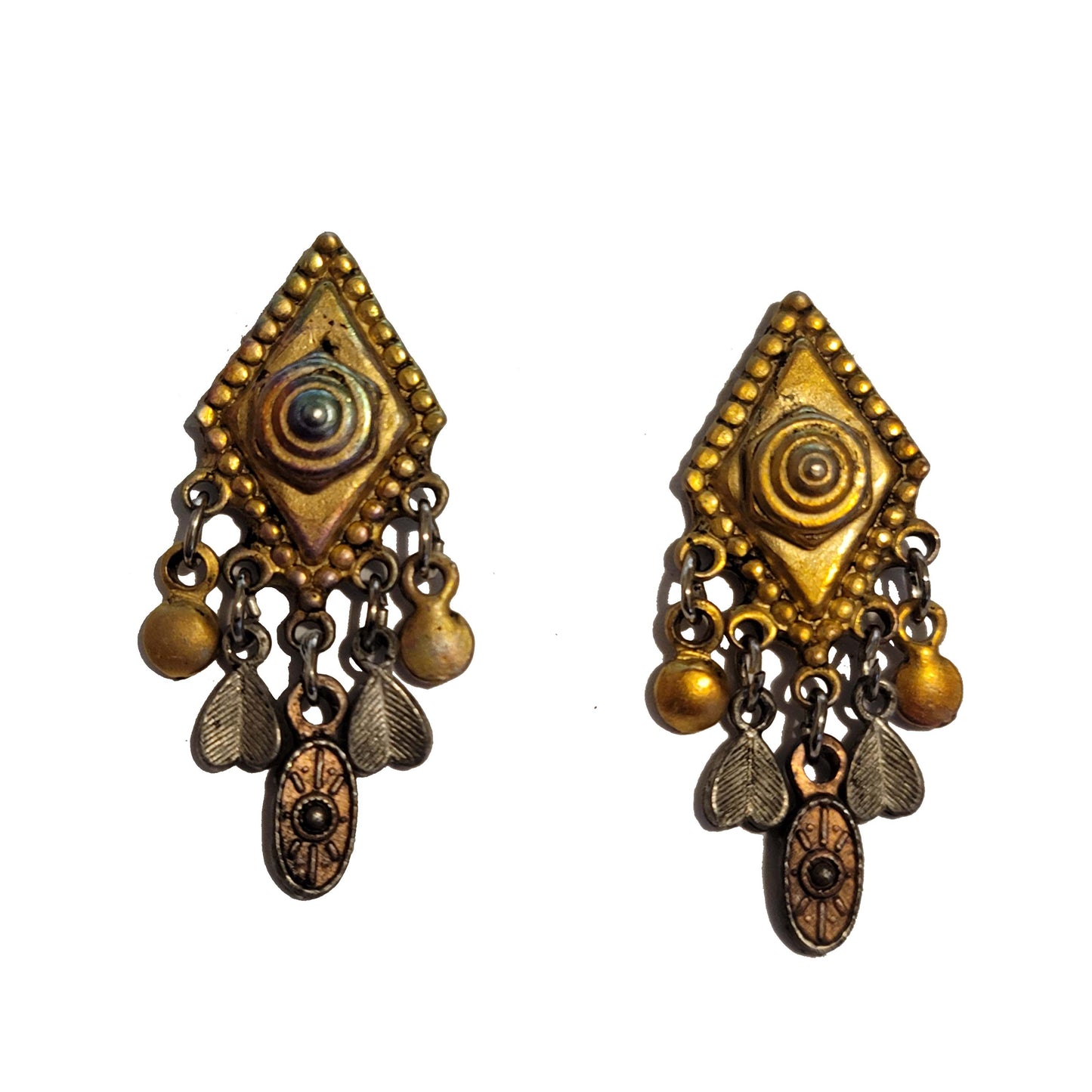 Gold Tone Kite Earrings