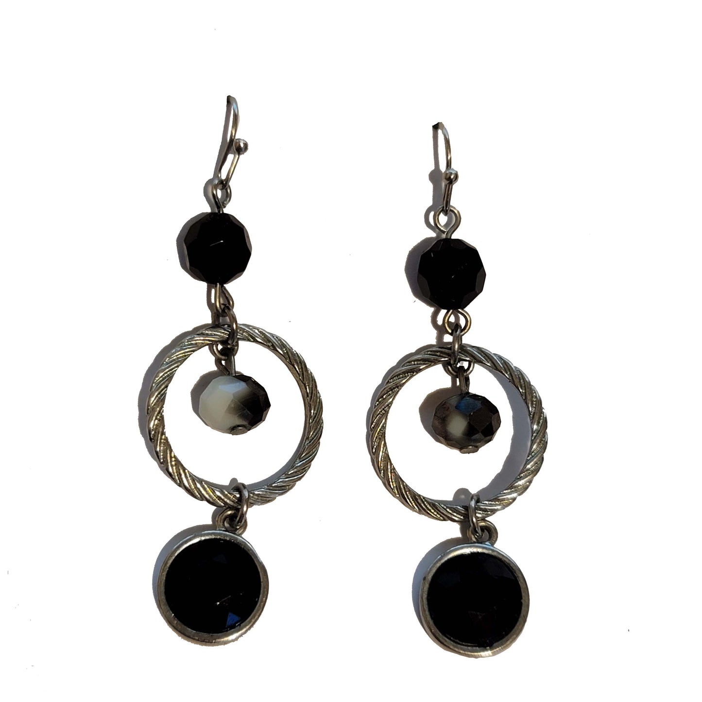 Silver Tone Dangle Earrings