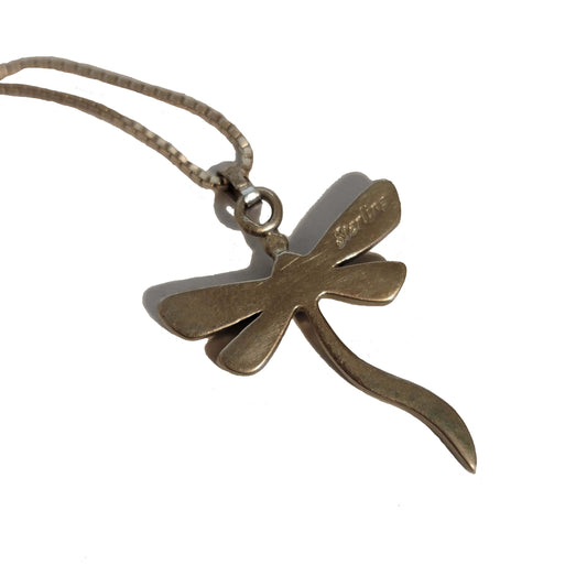 925 Tiger's Eye Dragonfly Necklace