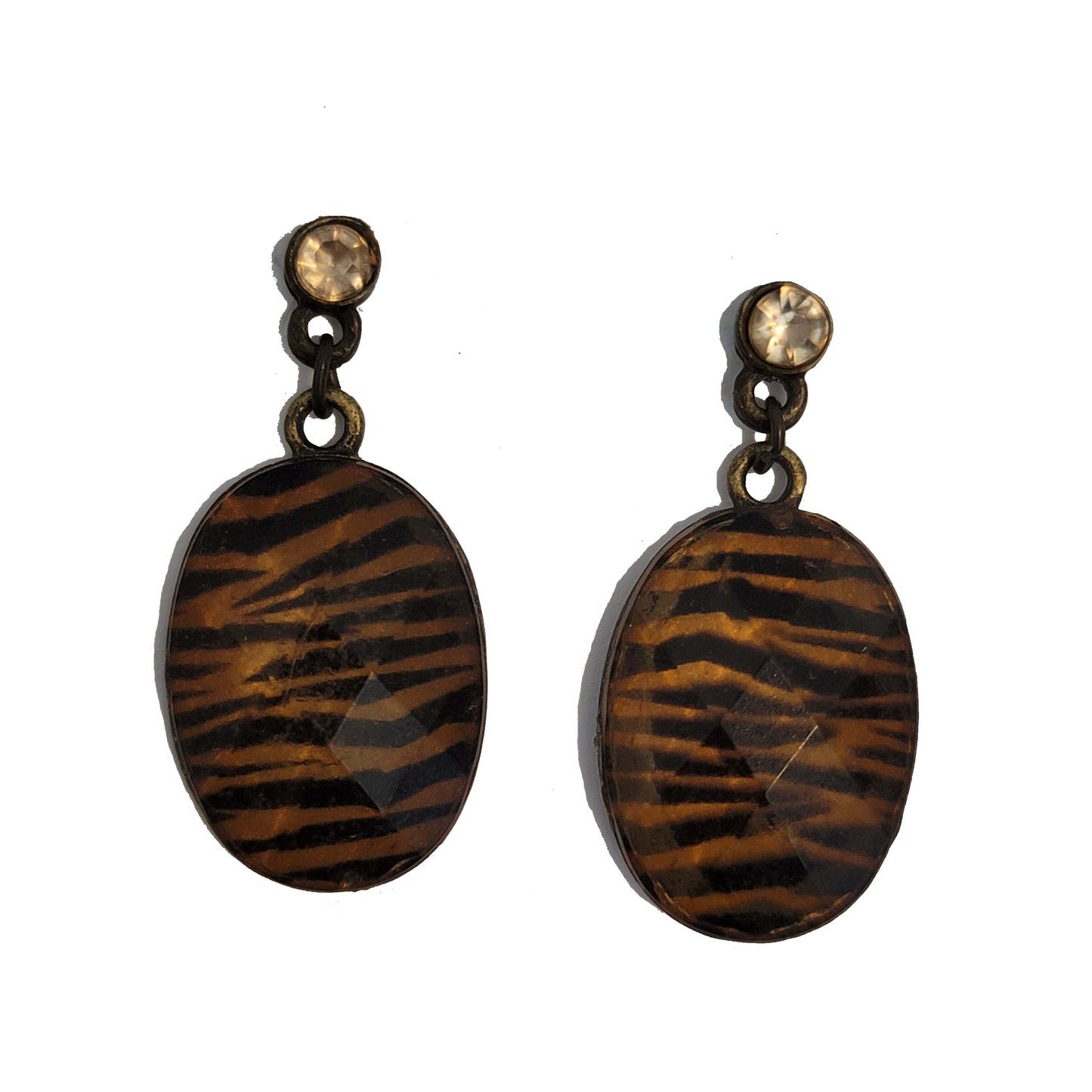 Tiger Print Dangle Earrings