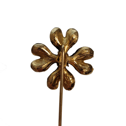 Black & Gold Dogwood Stick Pin