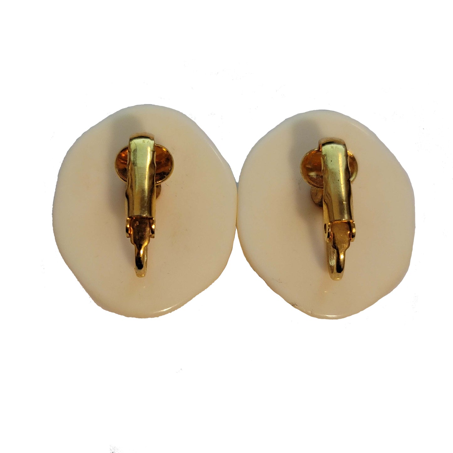 Cream Knot Clip On Earrings