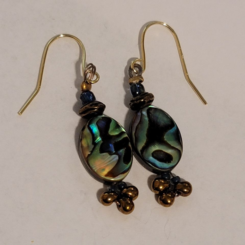 Oval Abalone Earrings