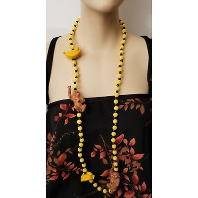 Vintage Monkey & Banana Necklace