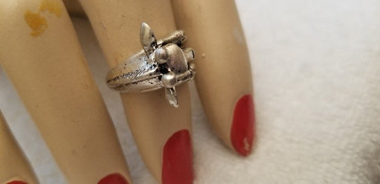 Silver Tone Giraffe Ring