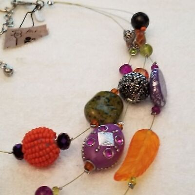 Treska 3 Strand Beaded Necklace