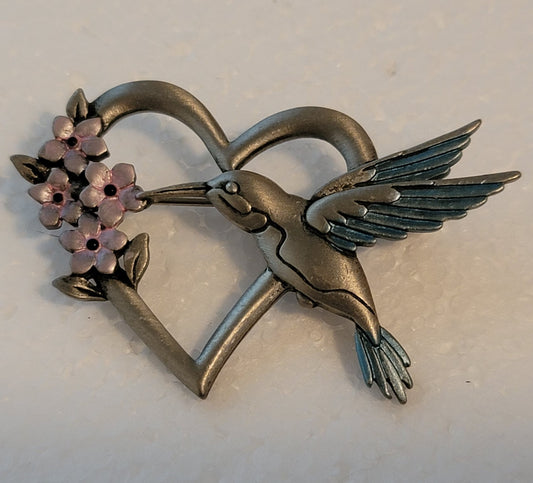 Vintage Jonette Jewelry Company Hummingbird Brooch