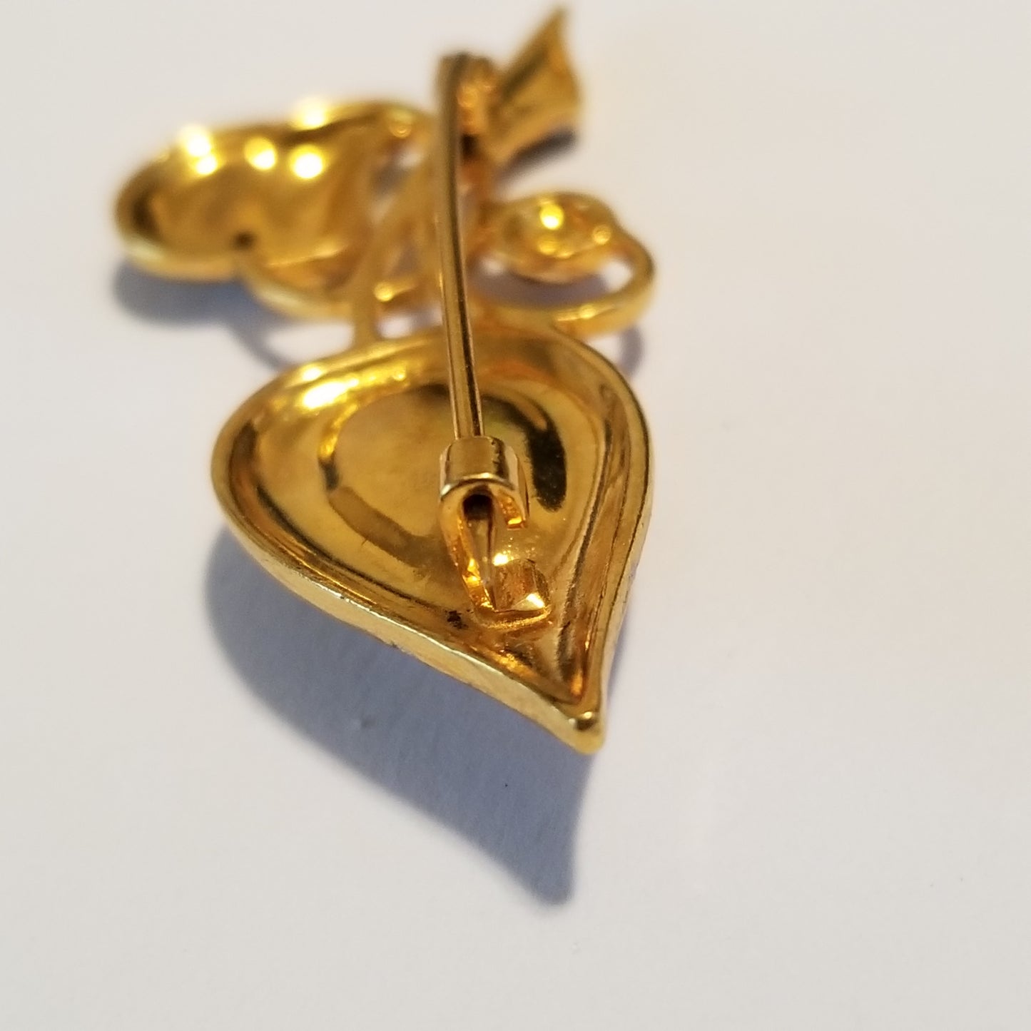 Vintage Toledoware Gold Tone Brooch