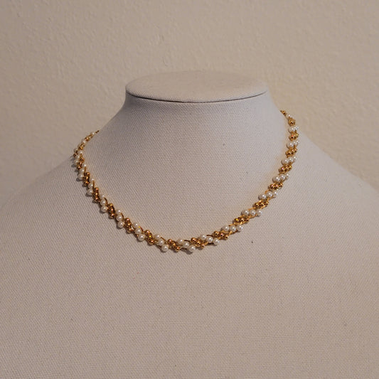 Vintage Trifari braided Bead Chain Necklace