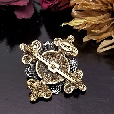 Chico's Multi-Colored Rhinestone Bling Brooch