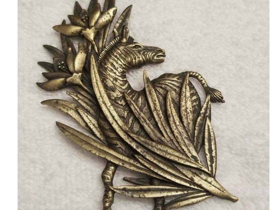 Vintage Zebra Brooch