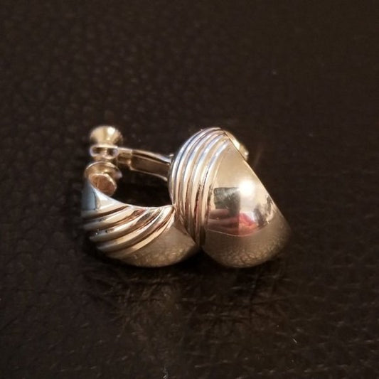 Silver Tone Napier Screw Back Clip On Earrings