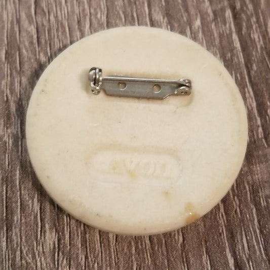 Vintage Avon Ceramic Flower Brooch