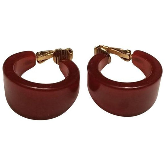 Vintage Bakelite Clip On Earrings
