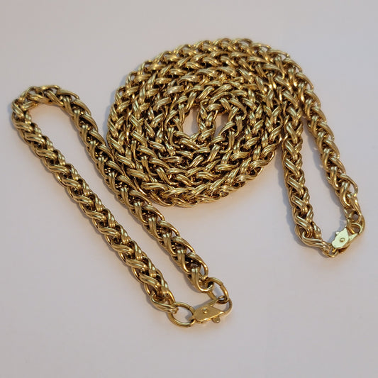 Gold Tone Necklace and Matching Bracelet