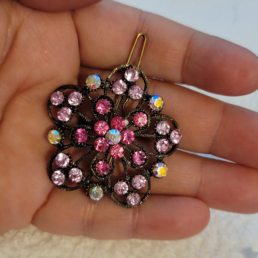 Rhinestone Hair Barrette Clip
