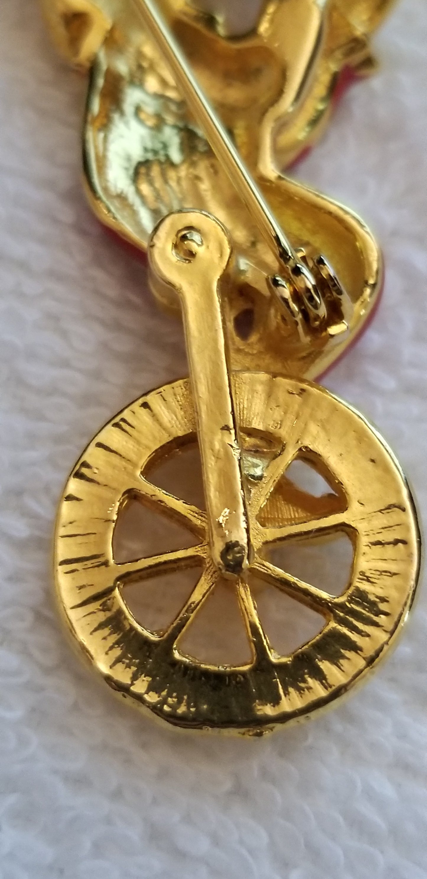 Vintage Juggling Clown On Tricycle Brooch
