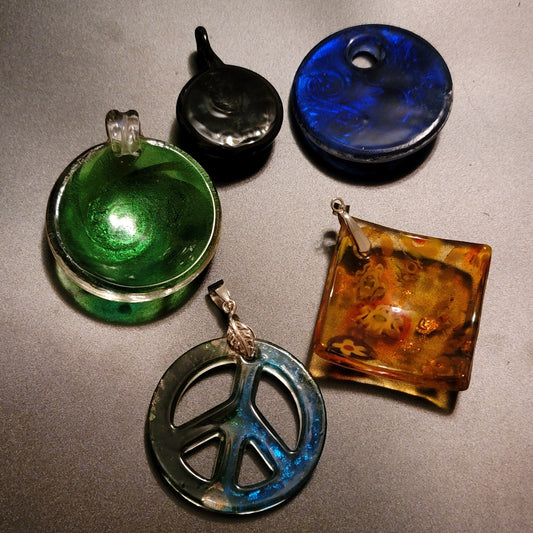 Lot of 5 Glass Pendants