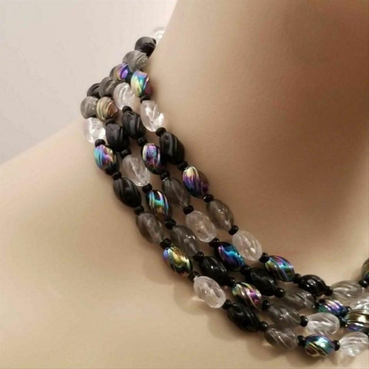 Vintage 4 Strand Beaded Necklace
