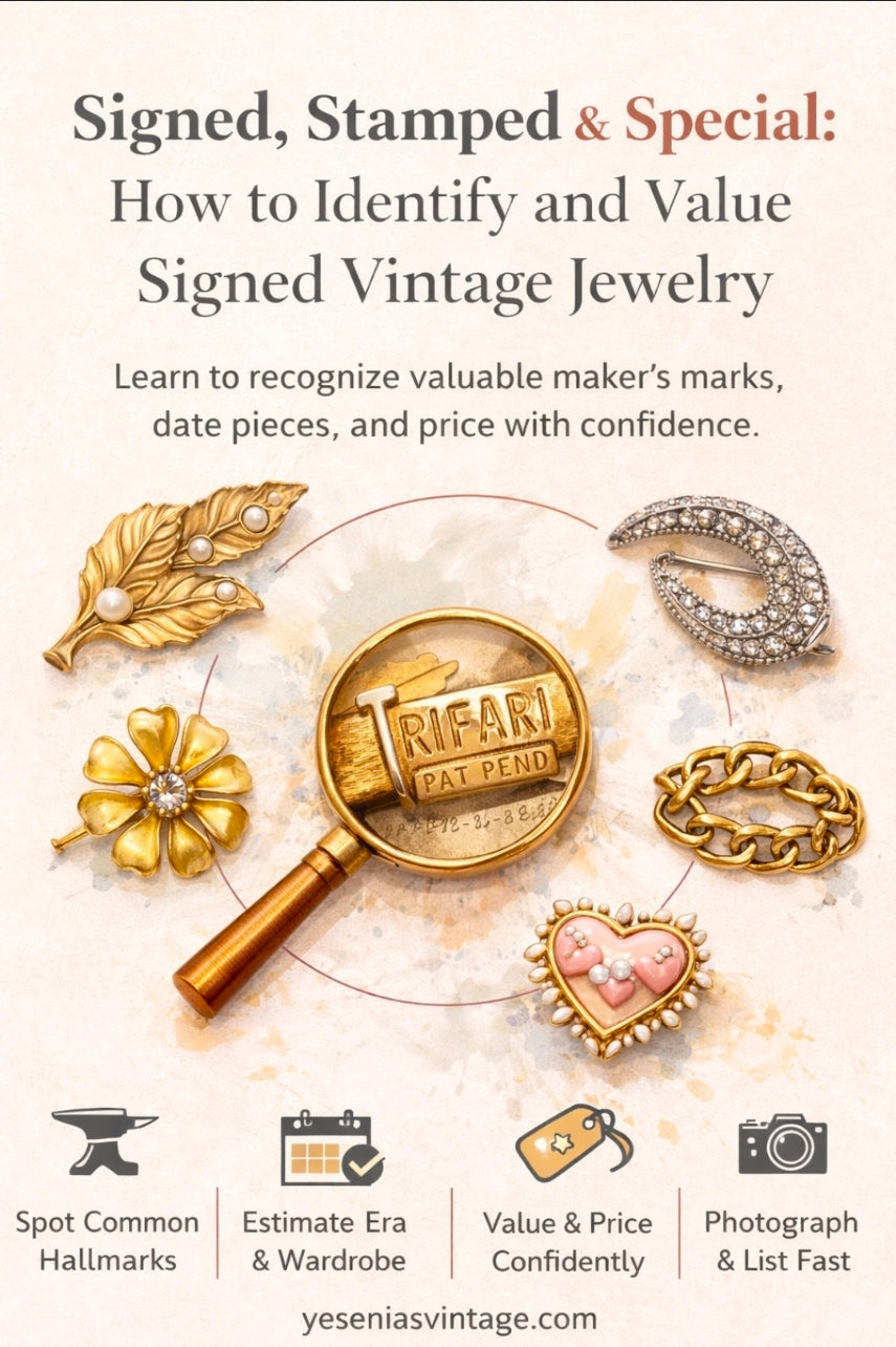 Signed, Stamped & Special: How to Identify and Value Signed Vintage Jewelry