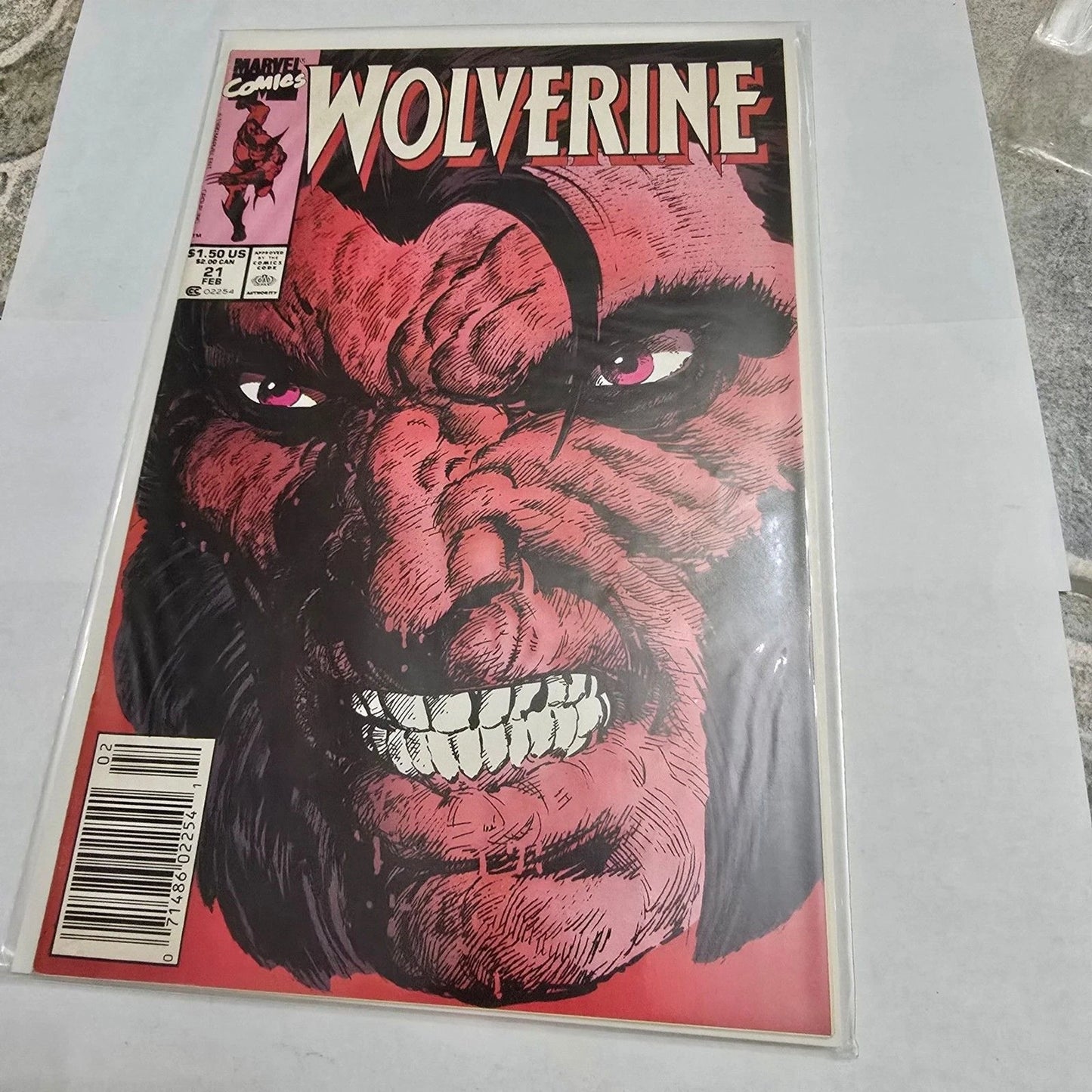 Wolverine #21 (1990) Patch Era Mark Silvestri Cover Marvel Comic