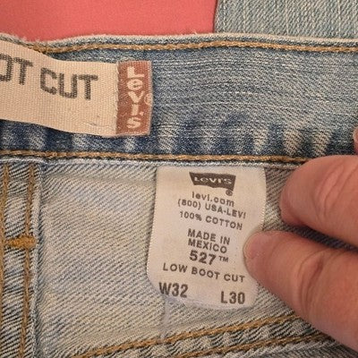 527 Levi's Men's Classic Gray Straight Jeans Low Boot Cut