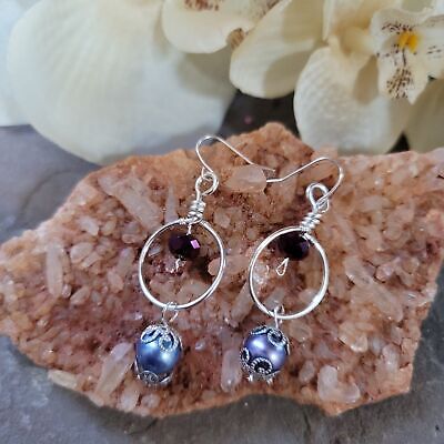Handmade Hoop Bead Dangle Earrings