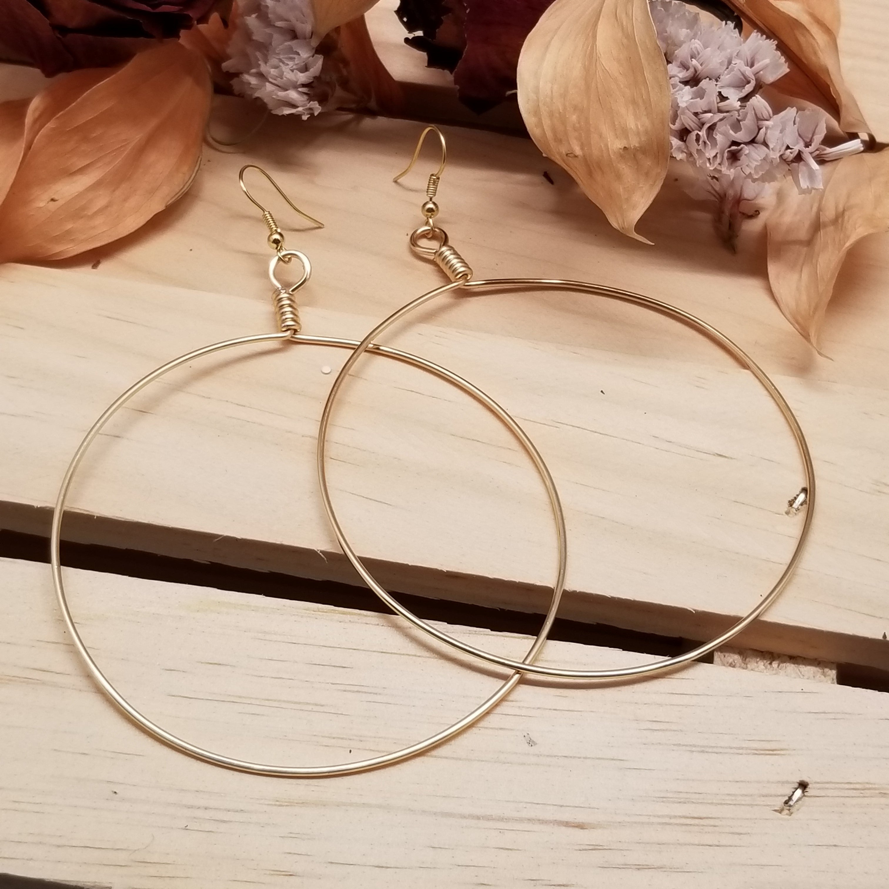 Handmade Copper Hoop Earrings