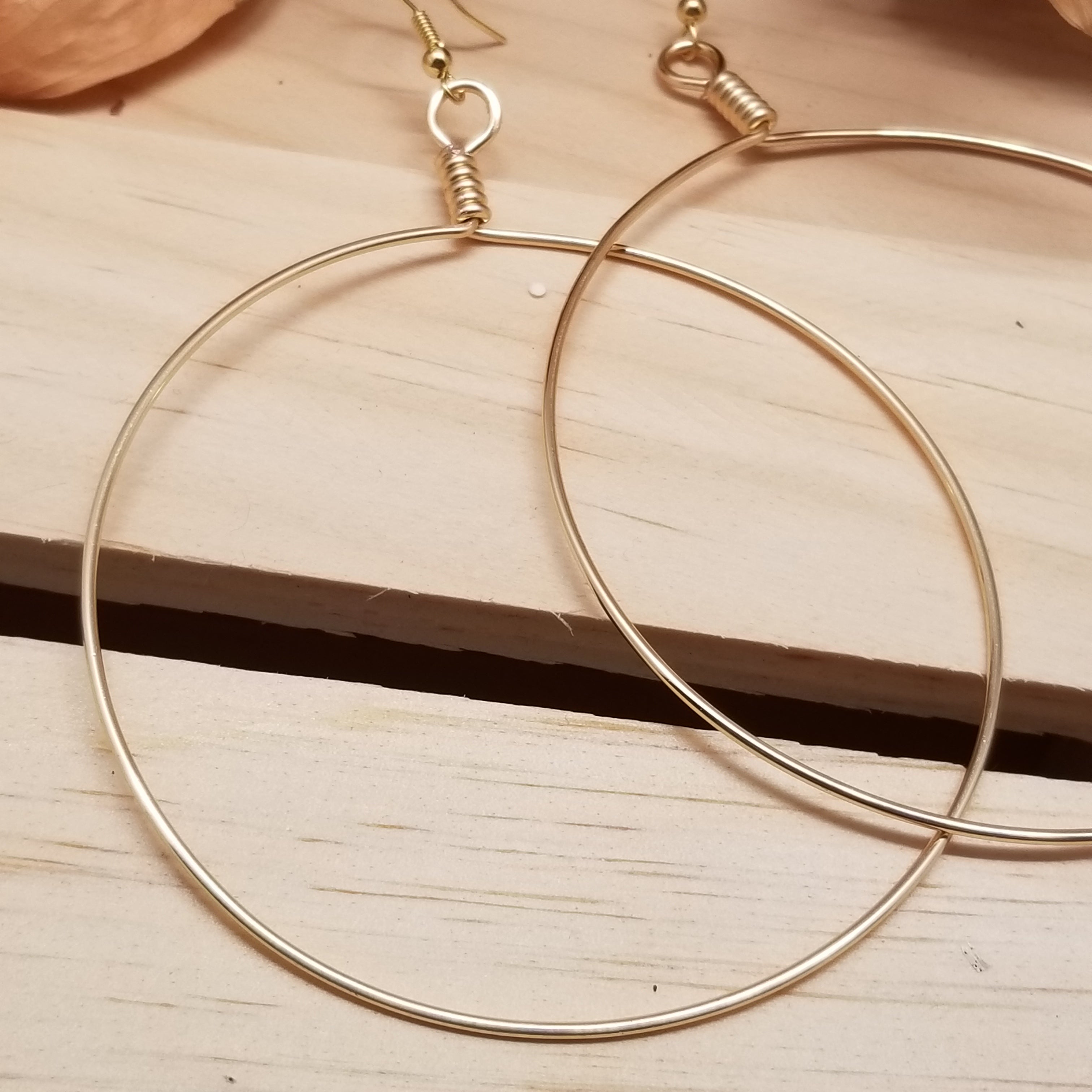 Handmade Copper Hoop Earrings