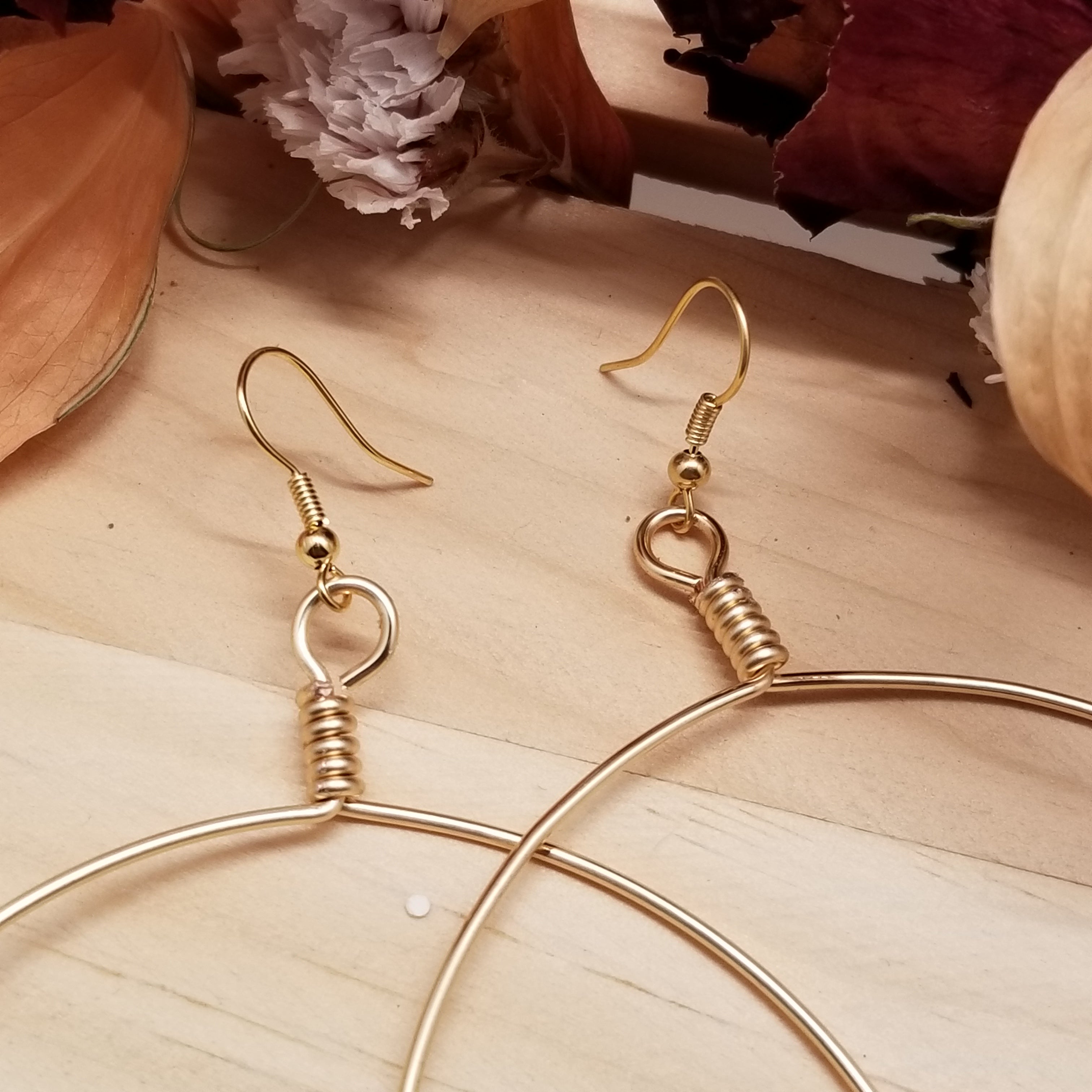 Handmade Copper Hoop Earrings