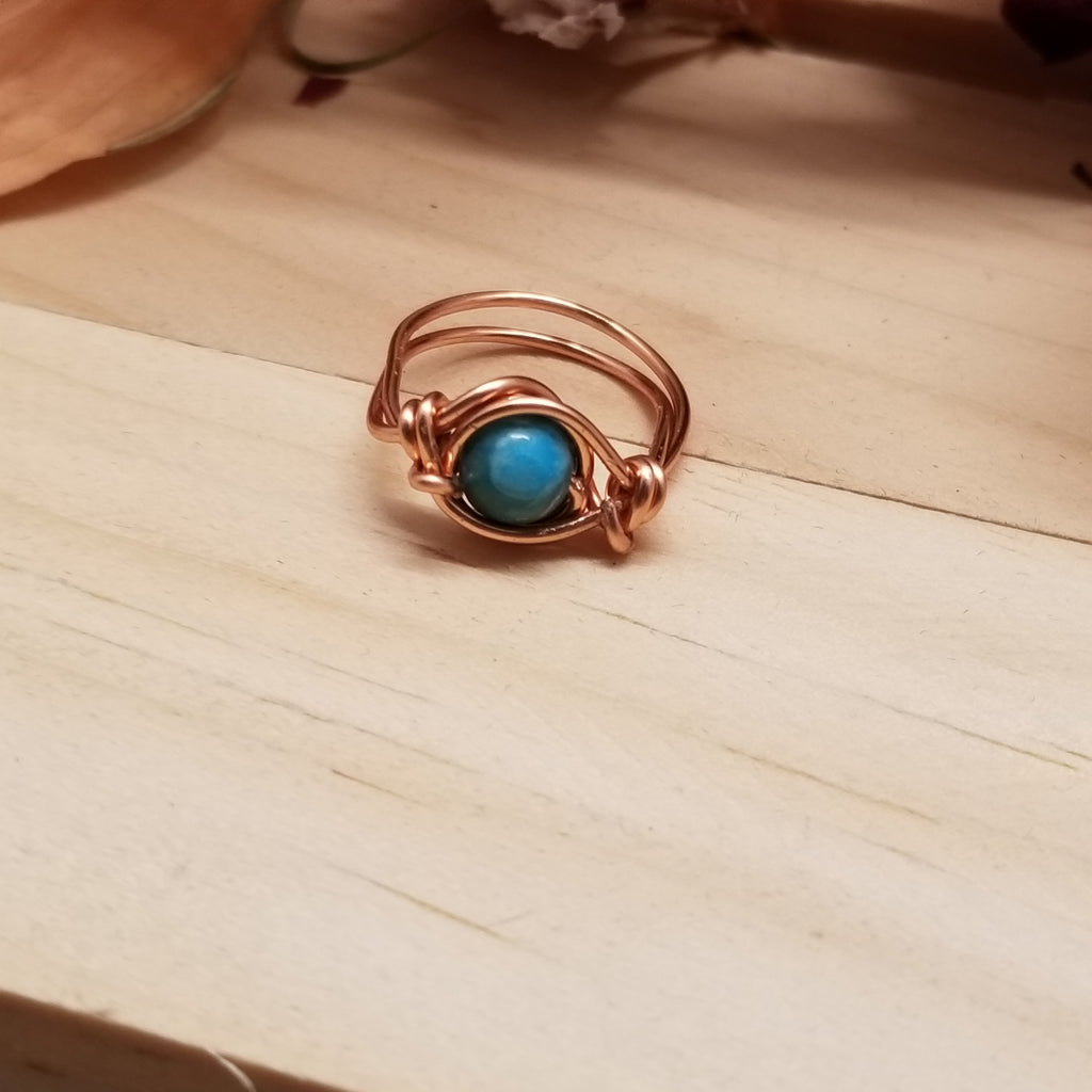 Handmade Wire Wrapped Jasper Ring