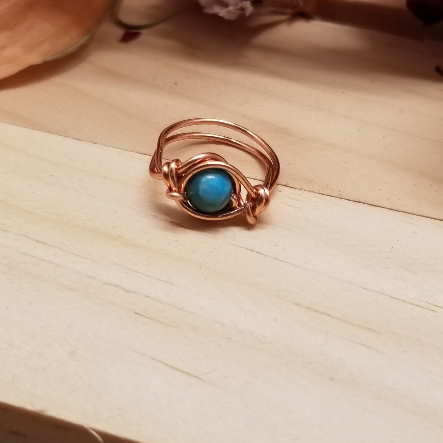Handmade Wire Wrapped Jasper Ring