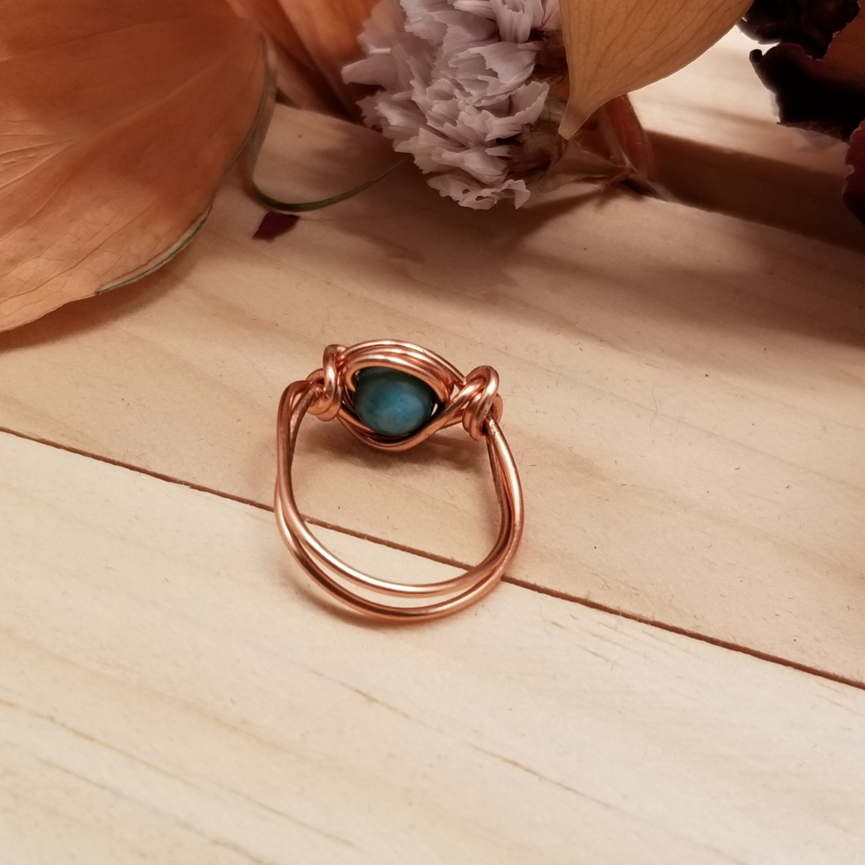 Handmade Wire Wrapped Jasper Ring