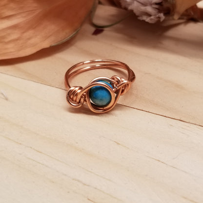 Handmade Wire Wrapped Jasper Ring