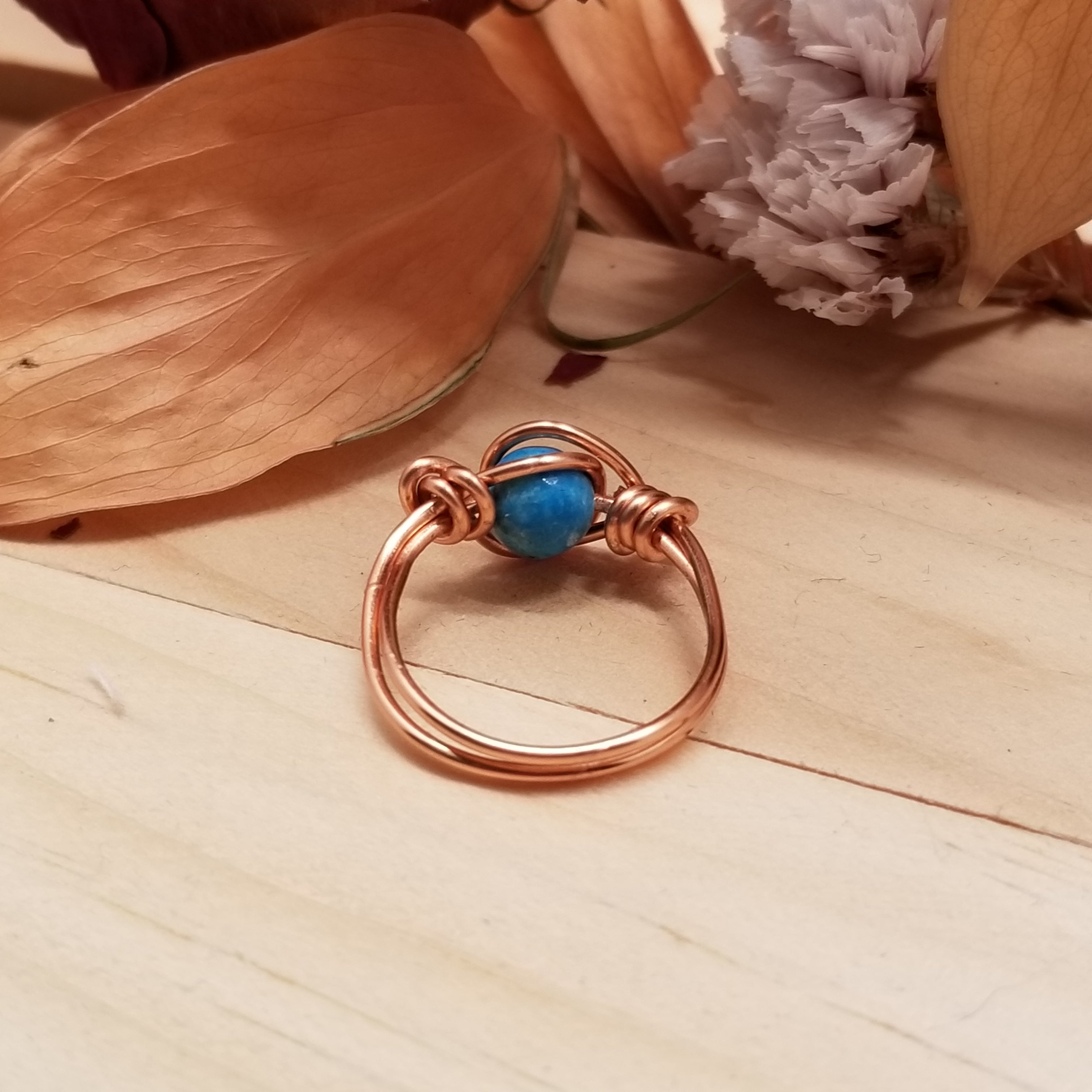 Handmade Wire Wrapped Jasper Ring