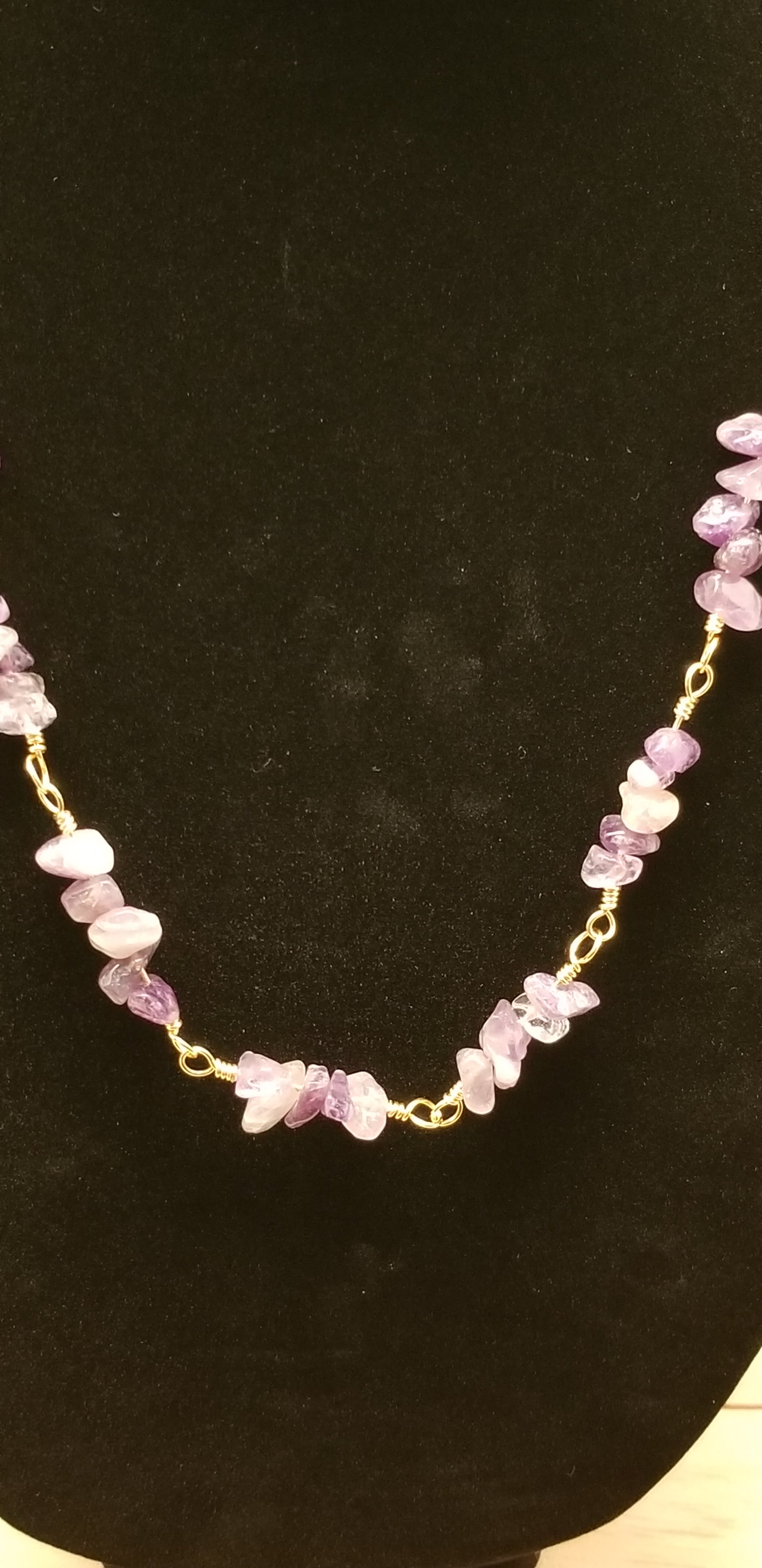Handmade Amethyst Chain Necklace
