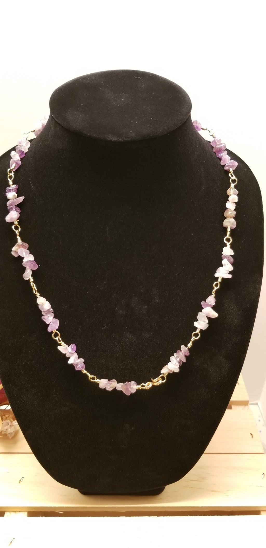 Handmade Amethyst Chain Necklace