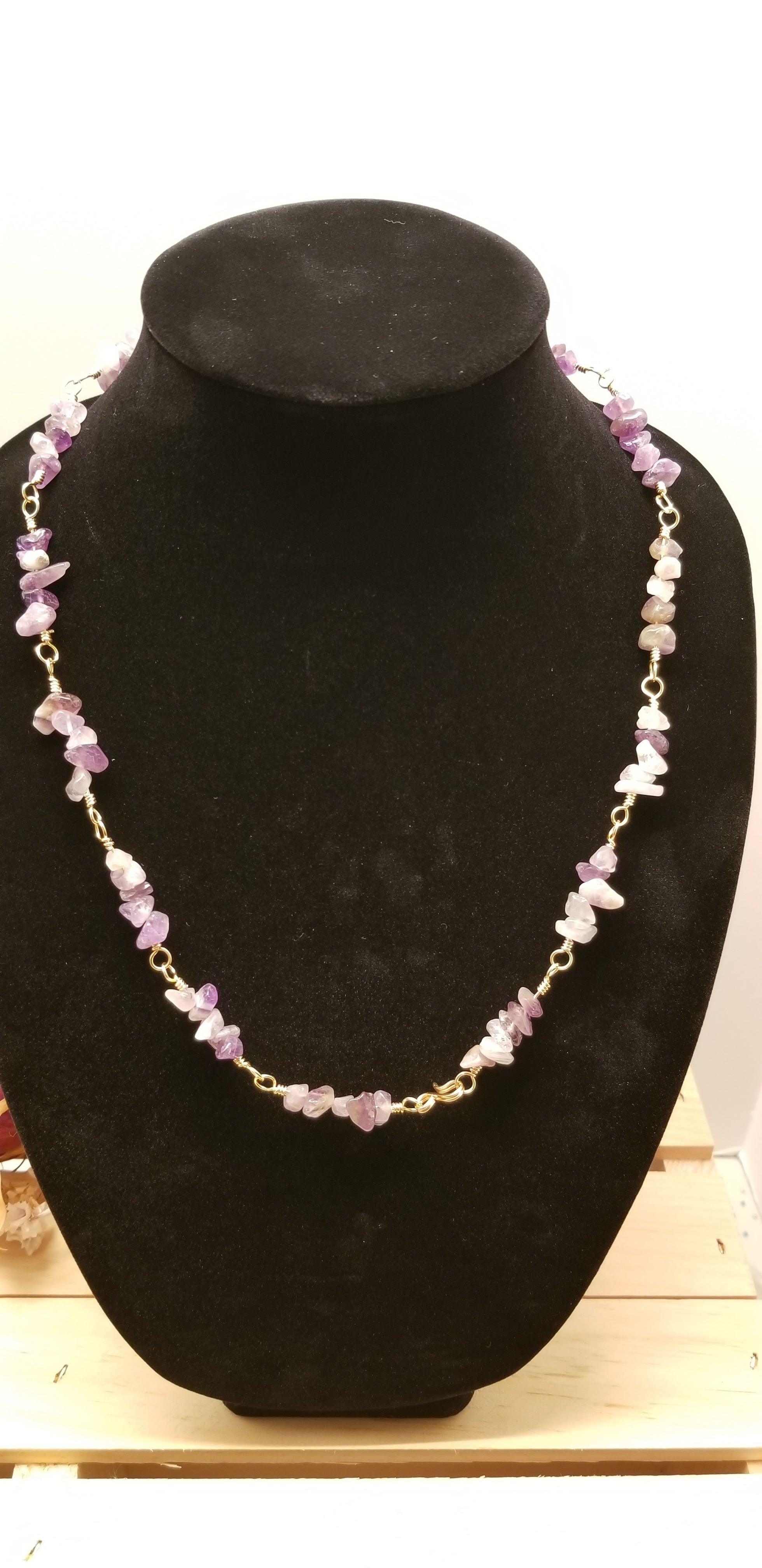 Handmade Amethyst Chain Necklace