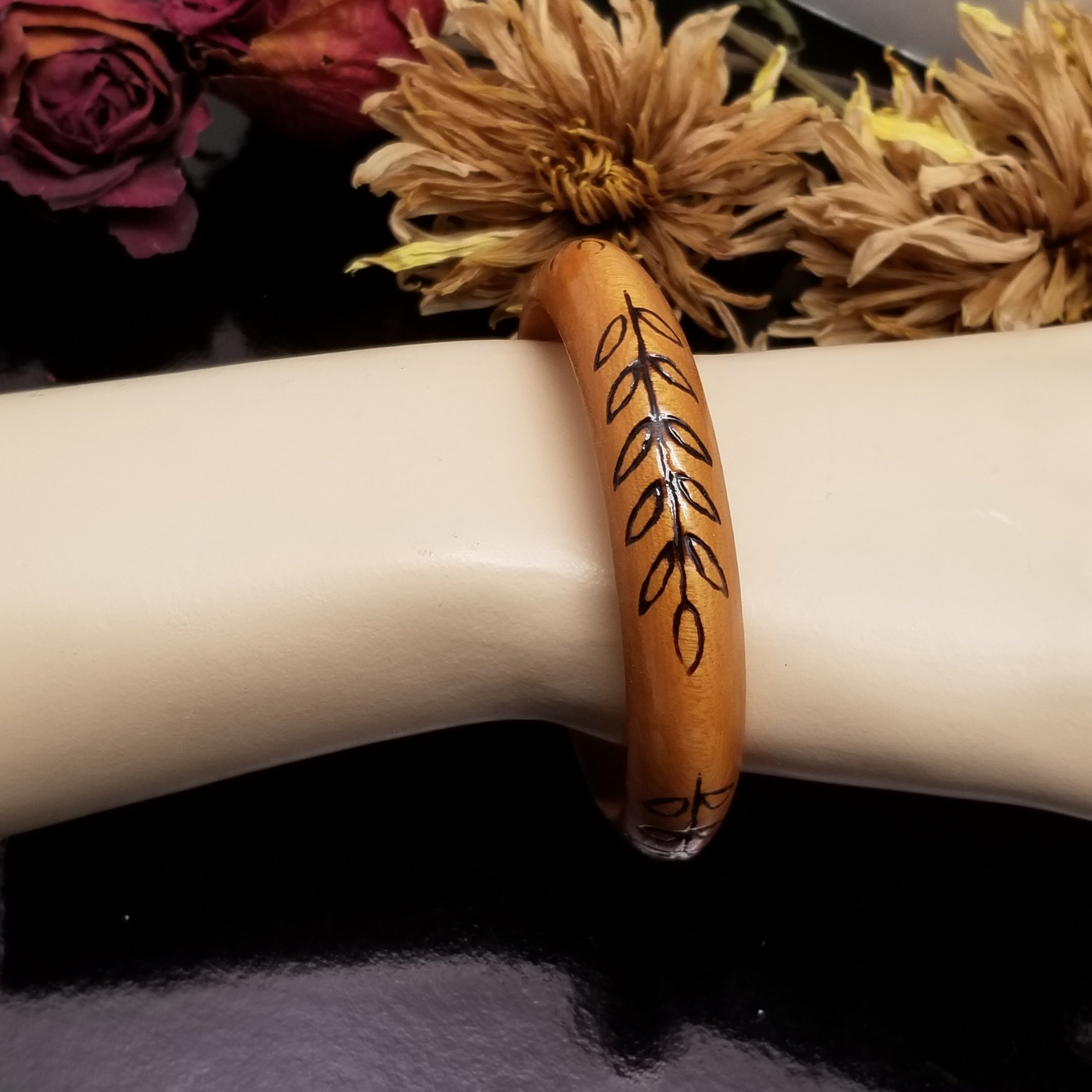 Lot of 4 Wooden Bangle Bracelets