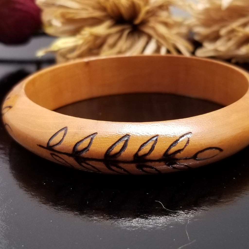 Lot of 4 Wooden Bangle Bracelets