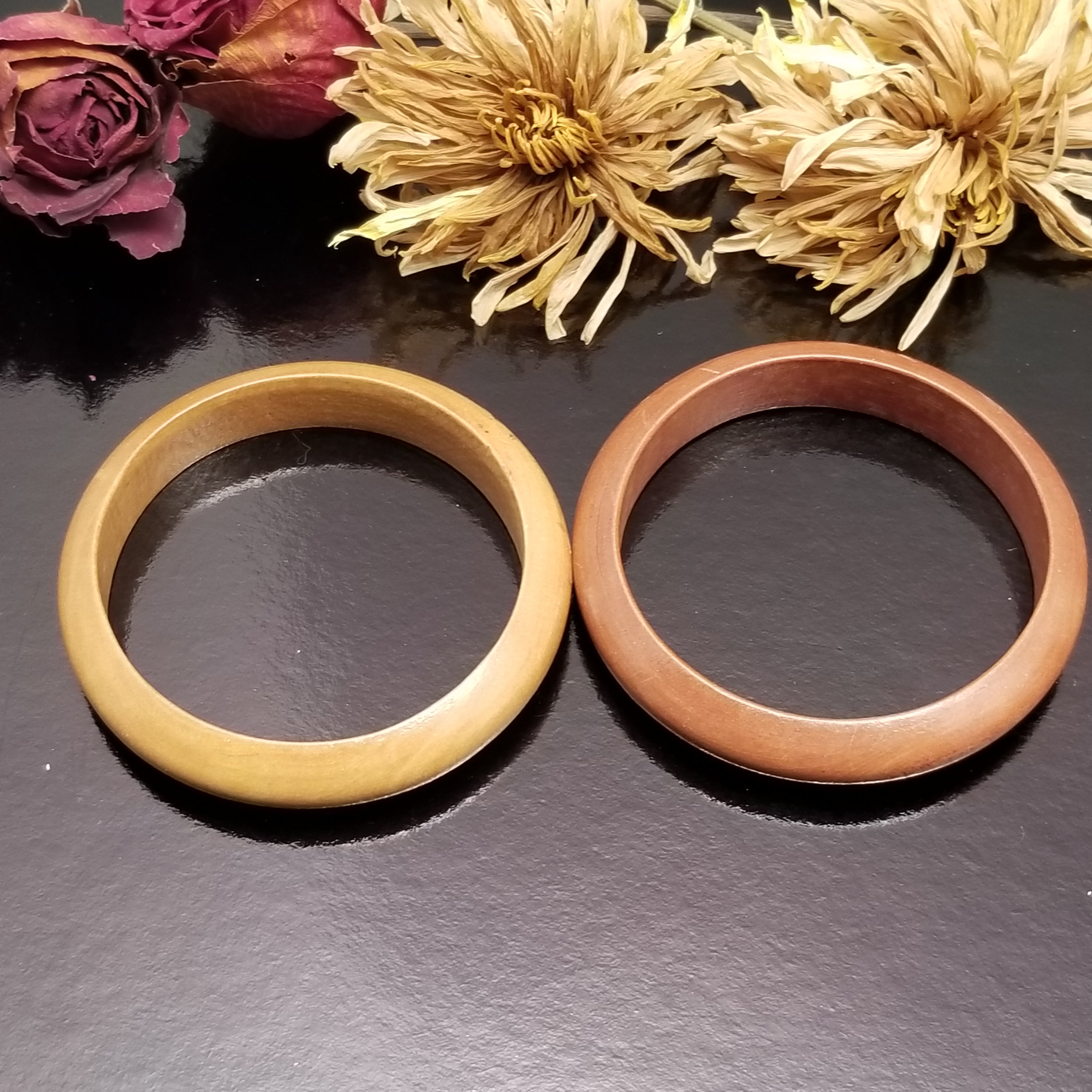 Lot of 4 Wooden Bangle Bracelets