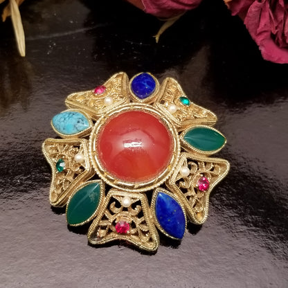 Large Vintage Dome Brooch