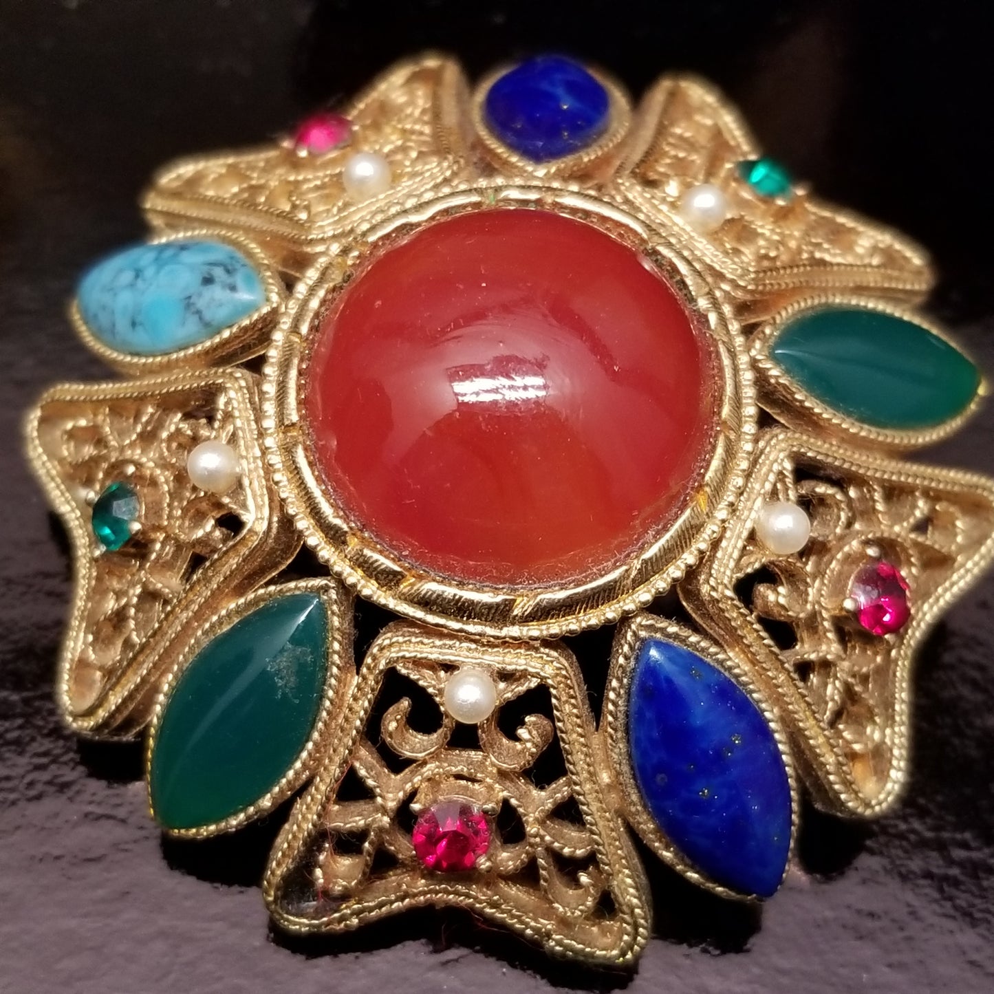 Large Vintage Dome Brooch