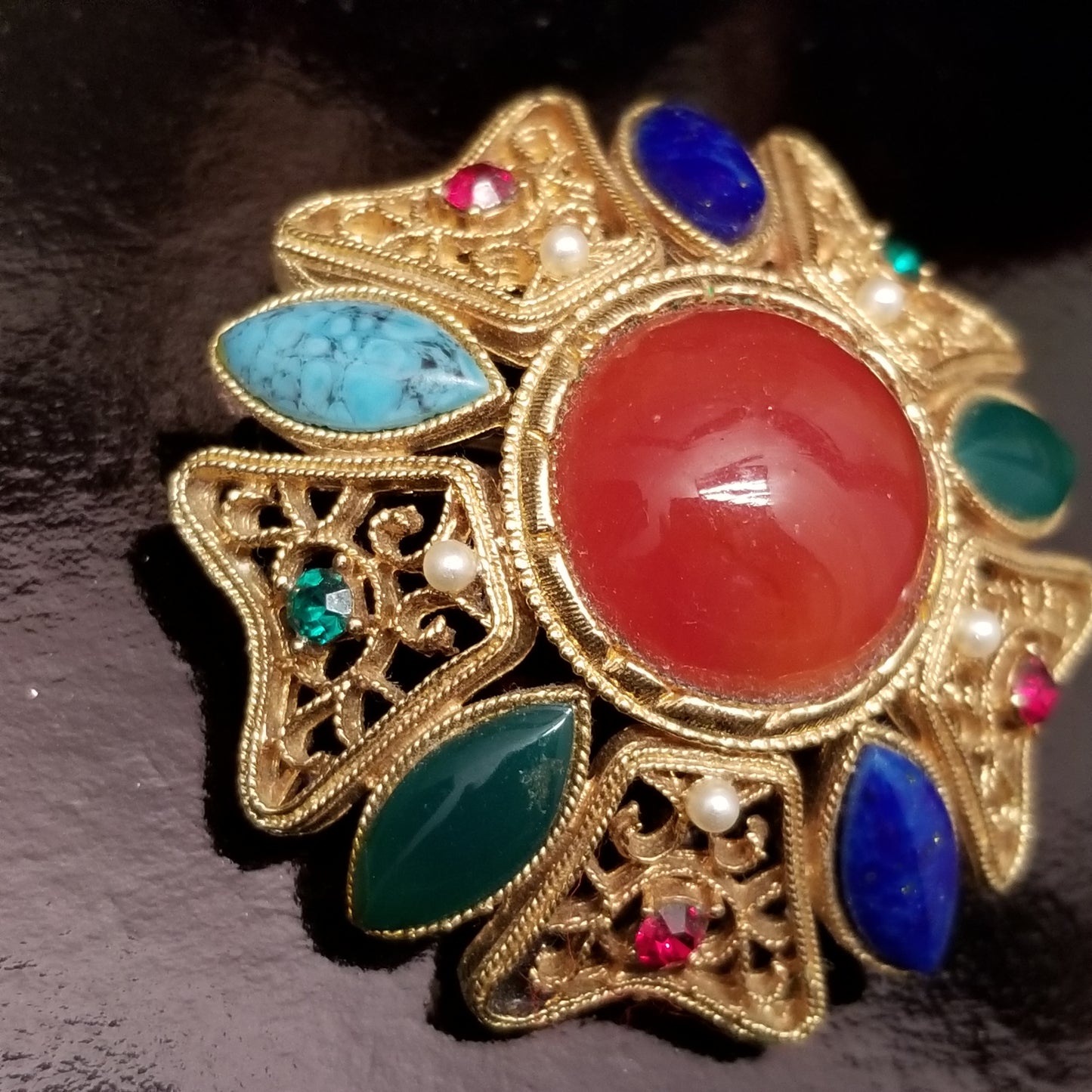 Large Vintage Dome Brooch