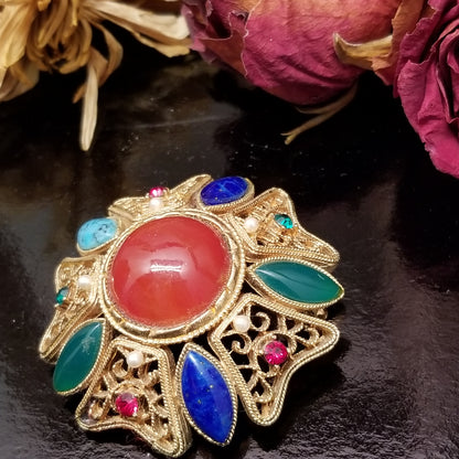 Large Vintage Dome Brooch