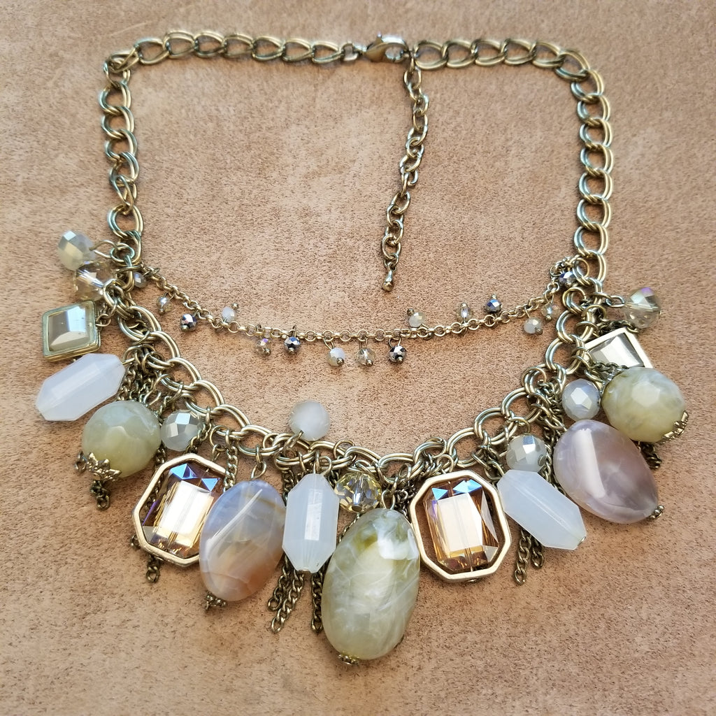 Gold Tone Fringe Necklace