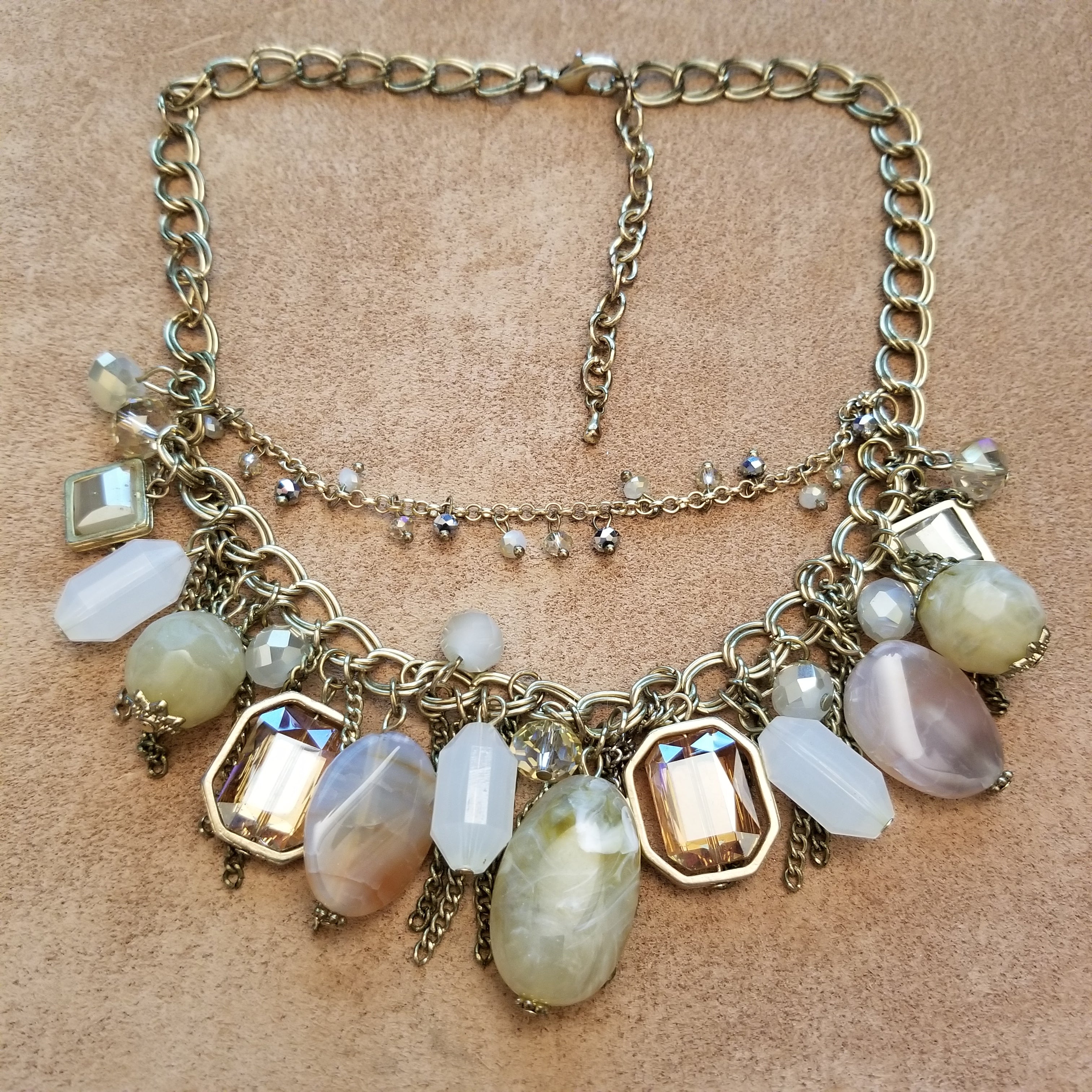 Gold Tone Fringe Necklace